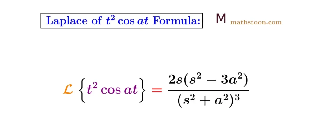 laplace transform of cosat proof